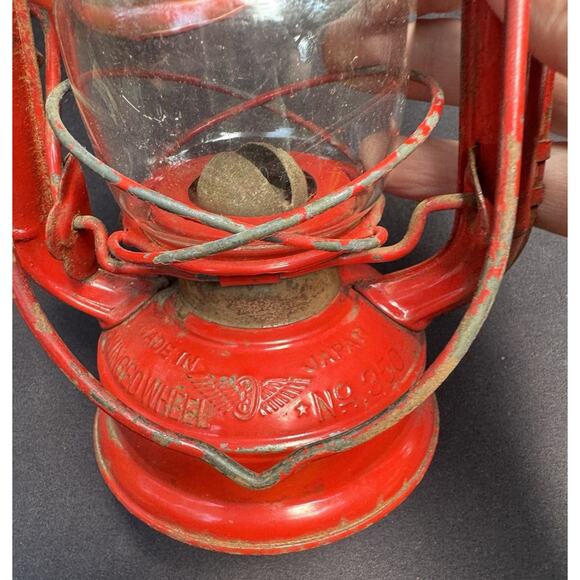 2 Nice VTG WINGED WHEEL Red Lanterns No. 350 & 500 Japan - Picture 7 of 11